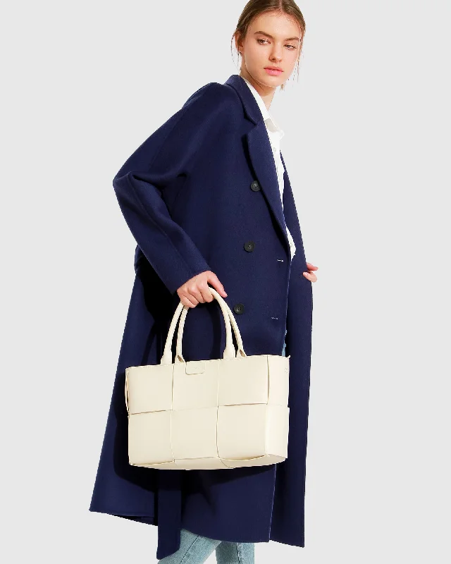 Soft Wearables Boss Girl Double-Breasted Lined Wool Coat - Midnight Blue
