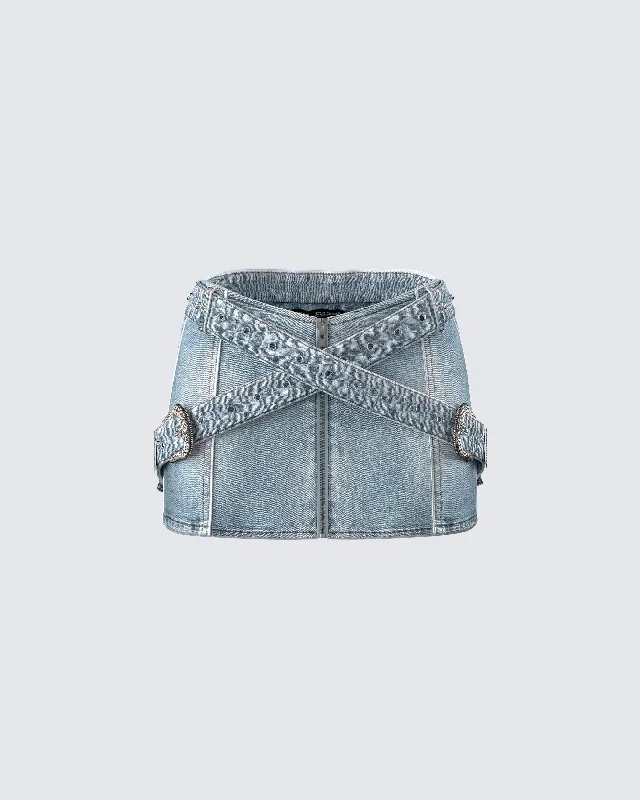 Comfortable Dresses Eirene Denim Mini Skirt