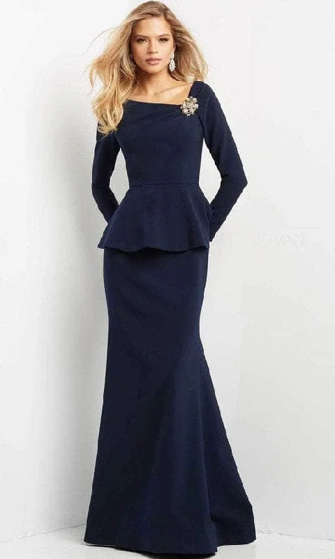 Versatile Casuals Jovani - Asymmetric Trumpet Formal Gown 07131SC