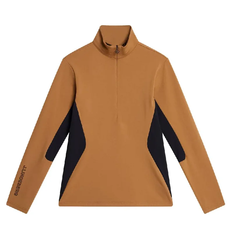 Relaxed Fits J.Lindeberg Coockies Mid Layer Golf Pullover Chipmunk - FW23 Women
