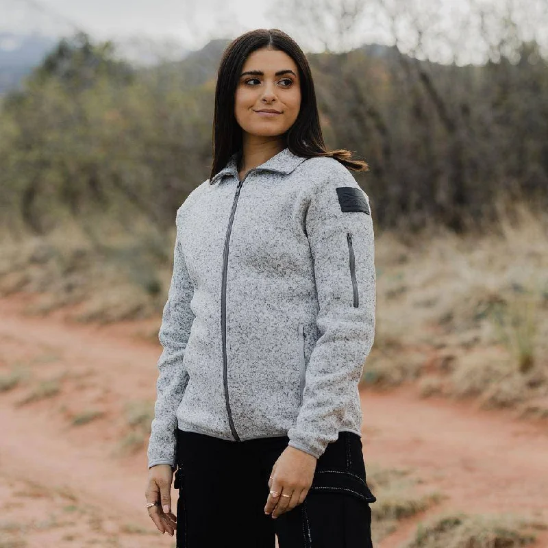Soft Tops Women's Sweater Jacket - Heather Grey