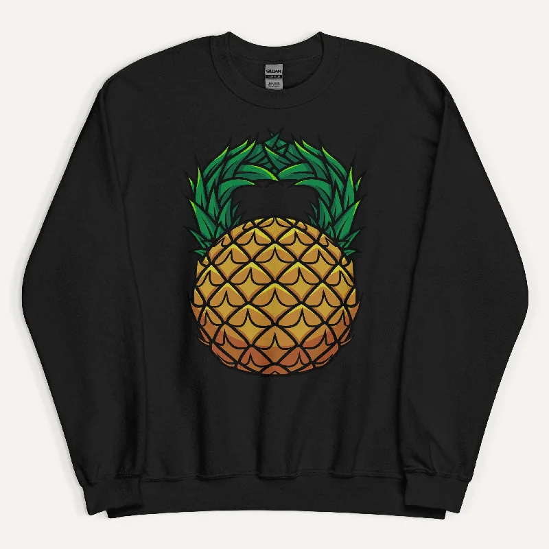 All-Day Style Pineapple Kettlebell Design Sweatshirt