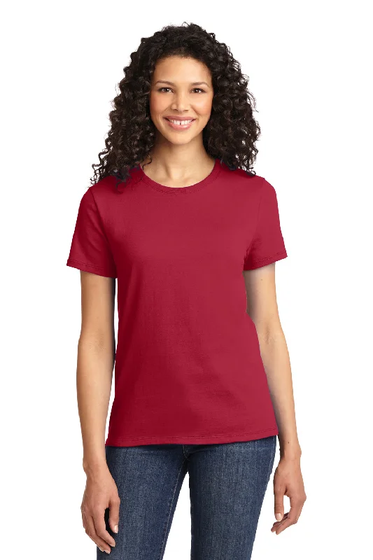 Cozy Chic Wear Port & Company Womens Essential Short Sleeve Crewneck T-Shirt - Red