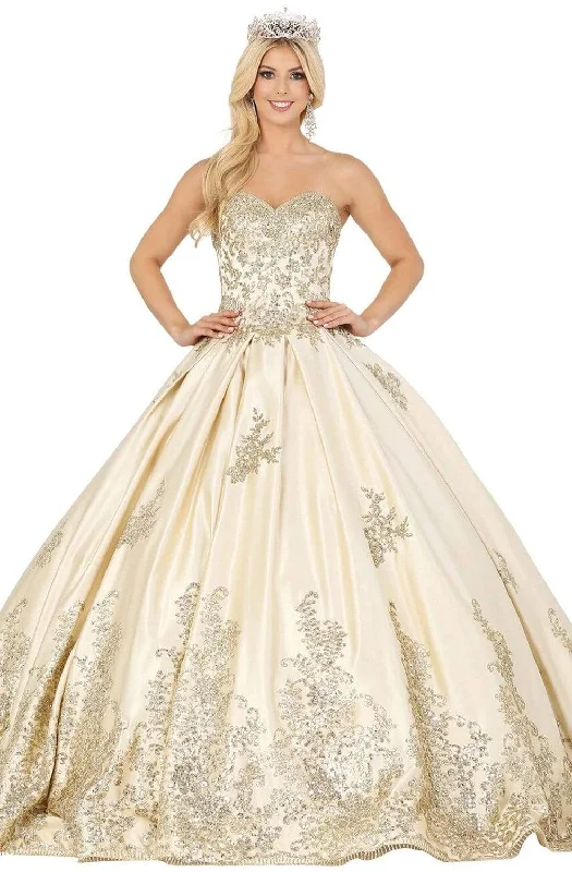 Breezy Outfits Dancing Queen - 1516 Strapless Embellished Sweetheart Ballgown