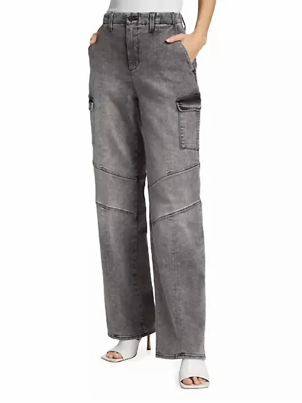Relaxed Looks Brooklyn High Rise Utility Wide Leg In Magnesite