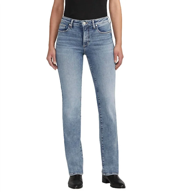 Soft Looks Forever Stretch High Rise Bootcut Jeans In Jet Ski