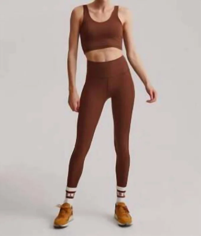 Relaxed Clothing Let's Go Pockets 25 Leggings In Chestnut