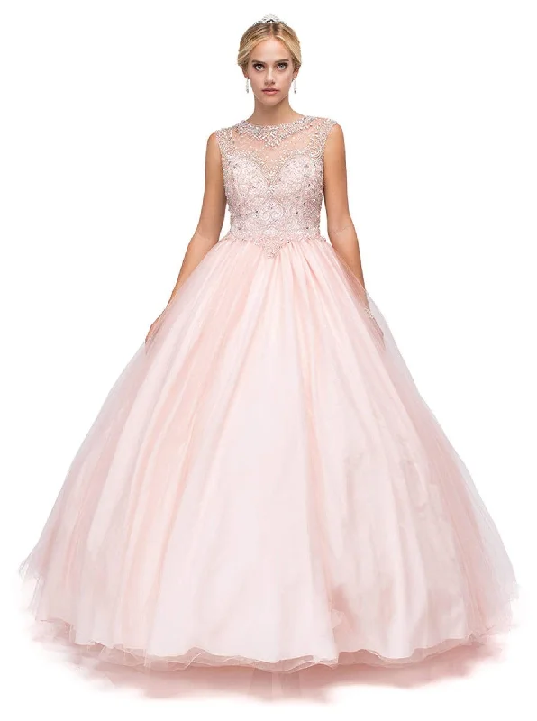 Cozy Fashion Trends Dancing Queen - 1149 Cap Sleeve Jeweled Illusion Bodice Ballgown