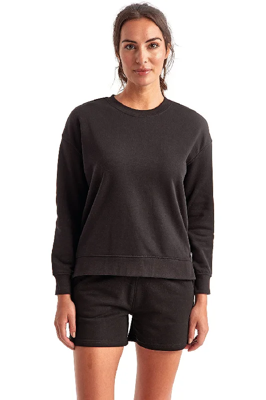 Trendy Looks TriDri Womens Billie Side Zip Crewneck Sweatshirt - Black