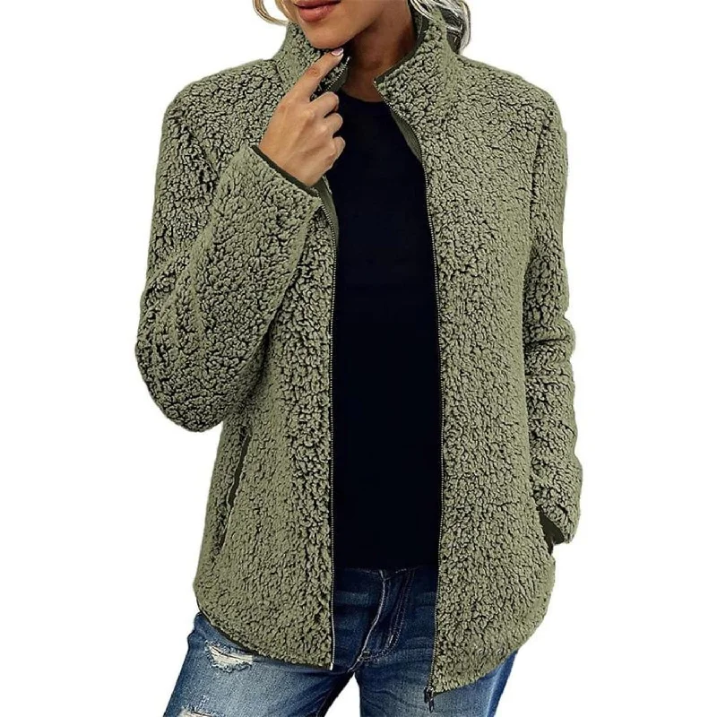 Comfortable Jackets Women's Zip Up Jacket Long Sleeve