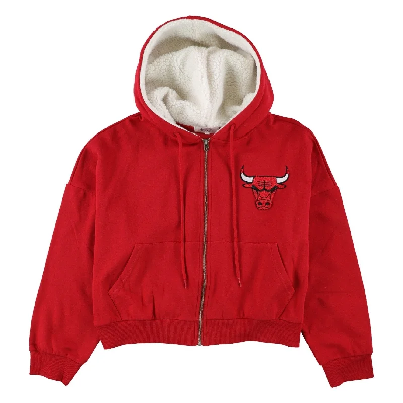 Comfy Layers Touch Womens Chicago Bulls Hoodie Sweatshirt, Red, Medium