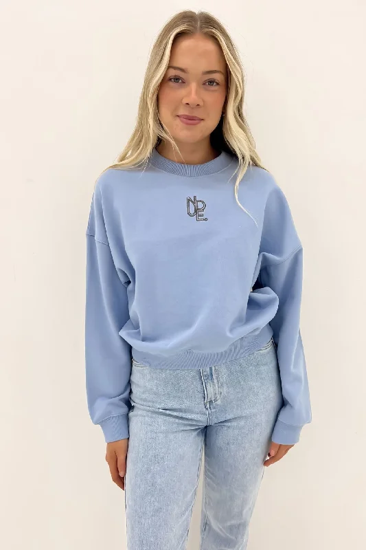 Cozy Fit Wear Peyton Emblem Sweat Sky