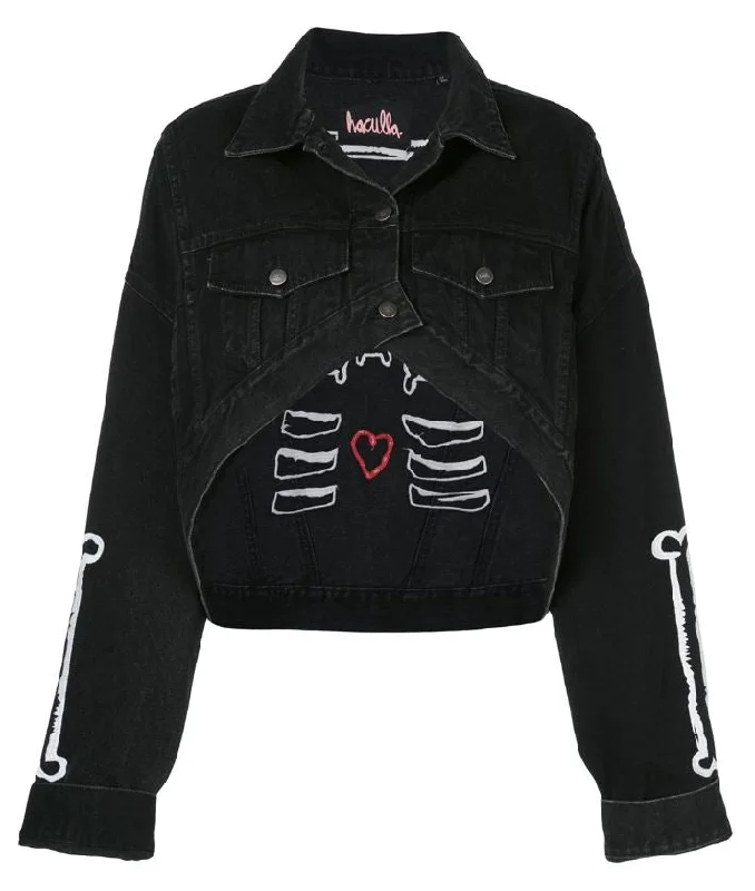 Comfortable Jackets BONEZ OF HACULLA DENIM JACKET JET BLACK WASH