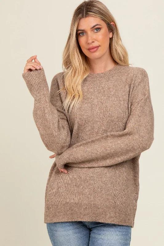 Weekend Comfort Mocha Basic Sweater