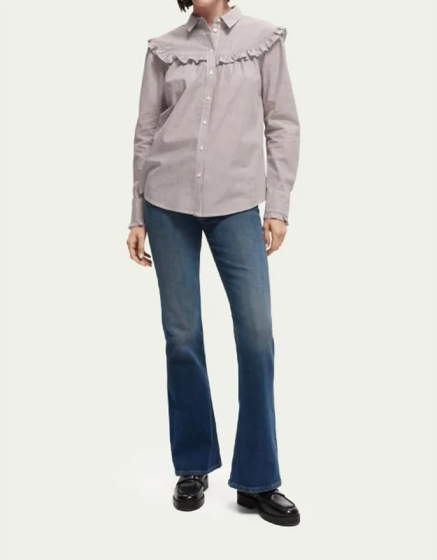 Soft Casuals Charm Flared Organic Cotton Jeans In Blue
