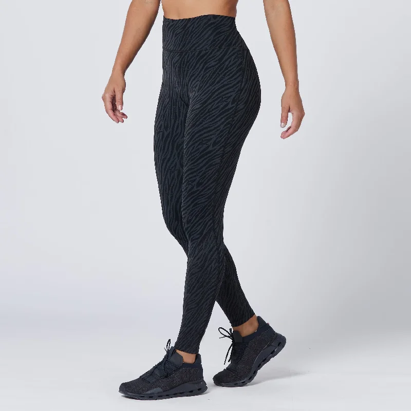 Breezy Comfort Anti-Slip Leggings 27" - Black Print