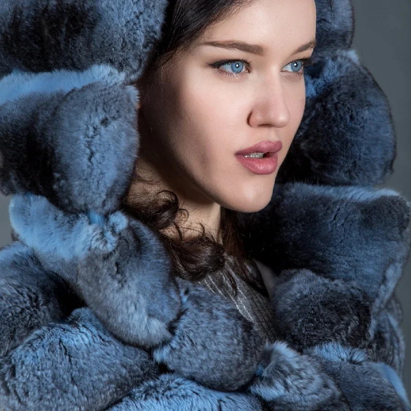 Relaxed Jackets Long Chinchilla Fur Vest luxury