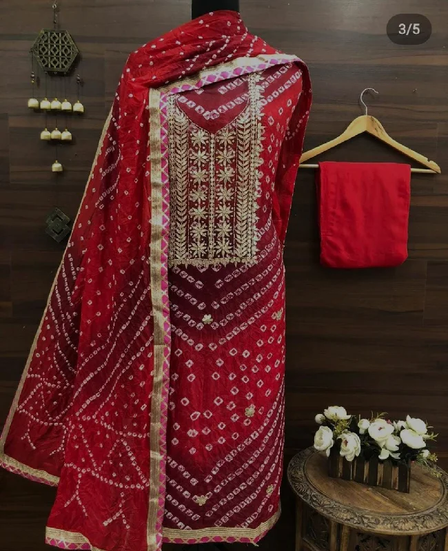 Urban Chic KcPc New Art Silk Bandhani Gotapatt Work Salwar Suit KML