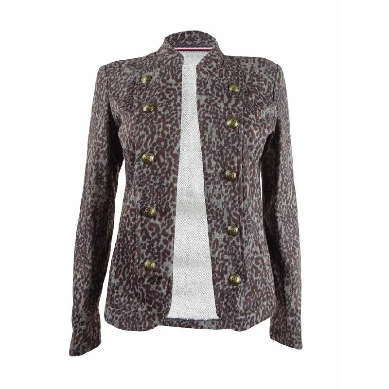Simple Comfort Tommy Hilfiger Women's Printed Button-Trim Jacket