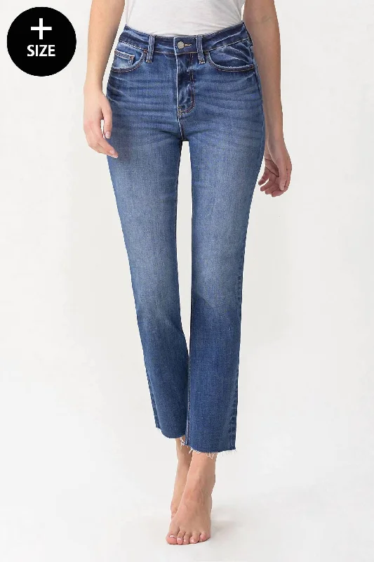 Timeless Outfits Masterfully High Rise Slim Straight Jean In Medium Wash