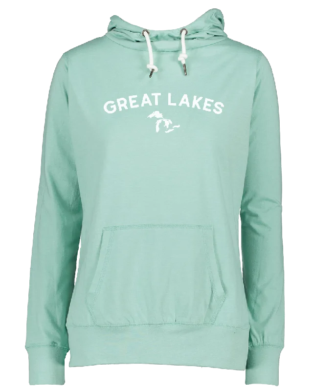 Stylish Jackets Women's Great Lakes Funnel Neck Hooded Long Sleeve