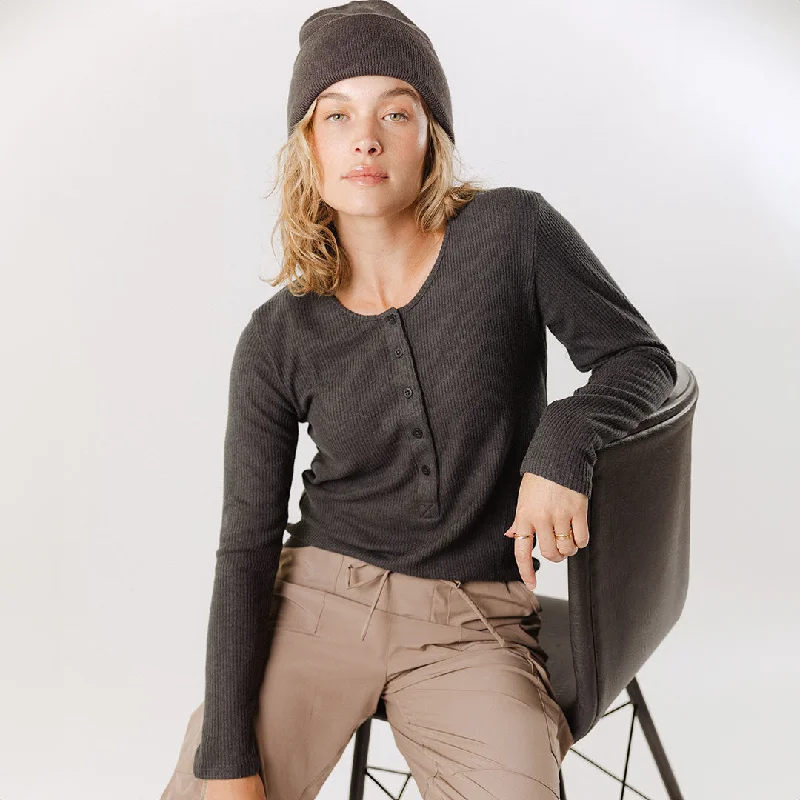 Trendy Comfort Wear Sydney Henley, Charcoal