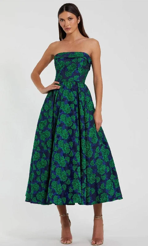 Simple Chic Mac Duggal 27594 - Straight-Across Neck Floral Cocktail Dress