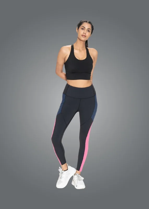 Everyday Style Nylon Women's Color Block Leggings