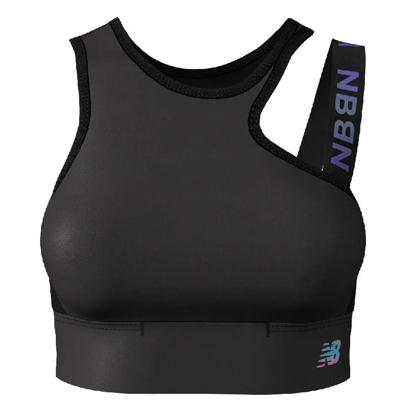 Soft Trends New Balance - Women's Q Speed Shape Shield Crop Bra (WB23288 BK)