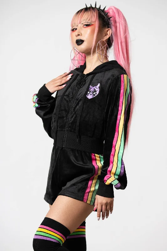 Soft Knitwear Coven Chill Velour Hoodie
