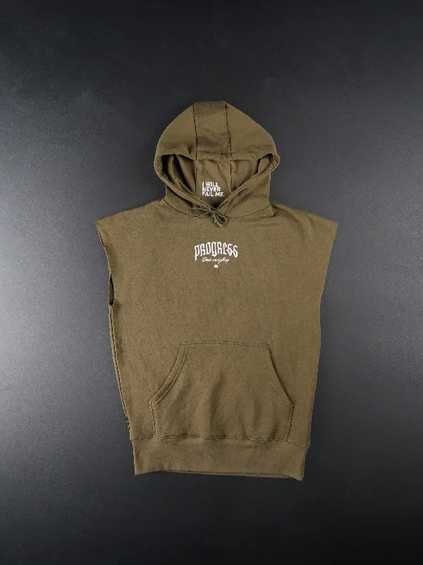 Warm Wear PROGRESS SLEEVELESS PULLOVER-OLIVE