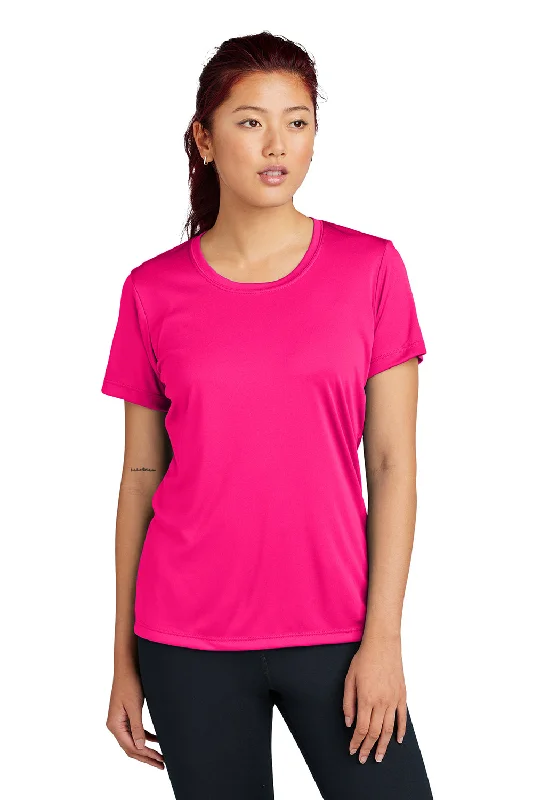 Layered Style Sport-Tek Womens Competitor Moisture Wicking Short Sleeve Crewneck T-Shirt - Raspberry Pink - Closeout Layered Style Sport-Tek Womens Competitor Moisture Wicking Short Sleeve Crewneck T-Shirt - Raspberry Pink - Closeout