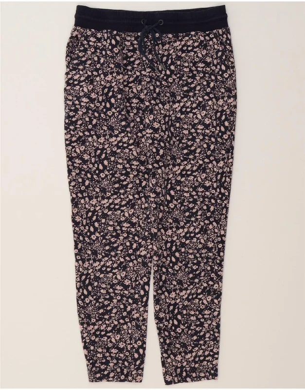 Fashion Comfort BODEN Womens Tracksuit Trousers UK 14 Large Navy Blue Floral