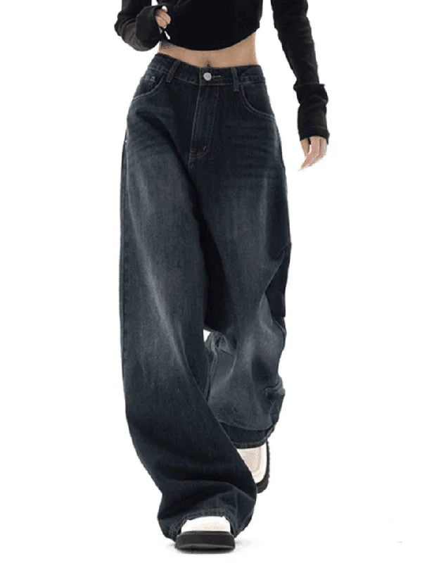 Sporty Wear Vintage Blue 90s Boyfriend Jeans