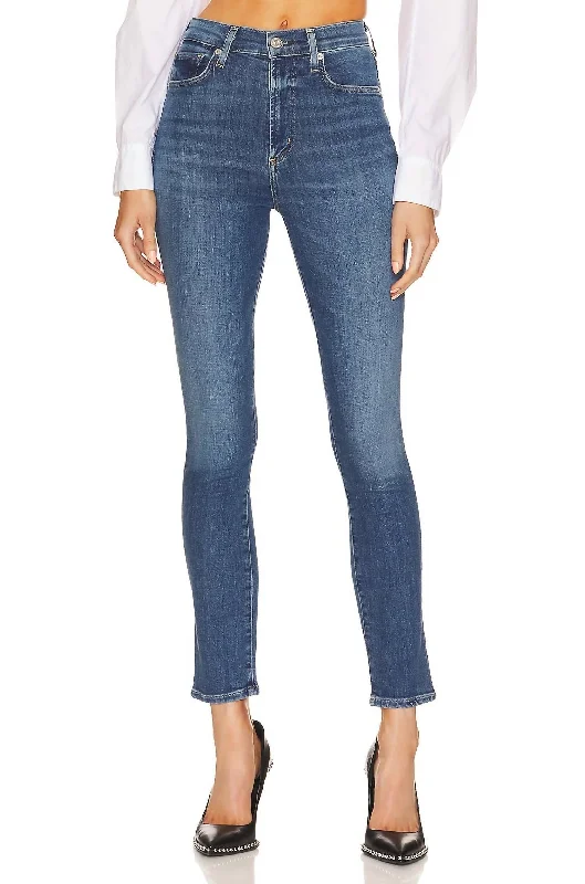 Comfortable Sweaters Olivia High Rise Slim Denim Jeans In Lawless