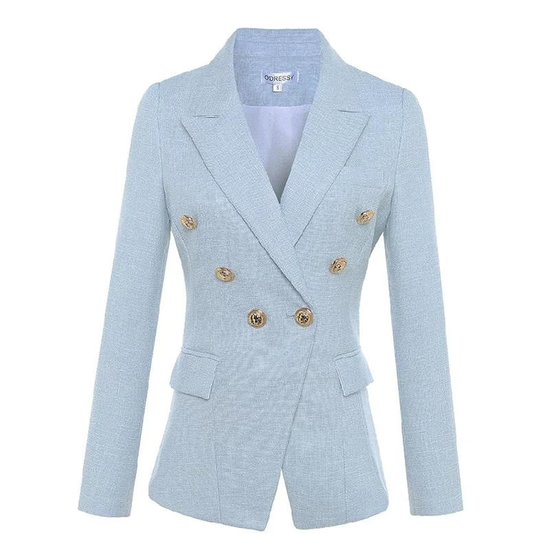 Soft Textures BUCKINGHAM TEXTURED BLAZER - Light Blue