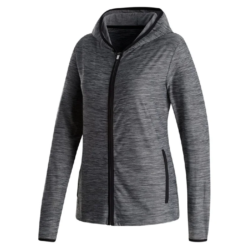Soft Feel FootJoy Full-Zip Spacedye Hoodie Golf Jacket Black - FA23 Women