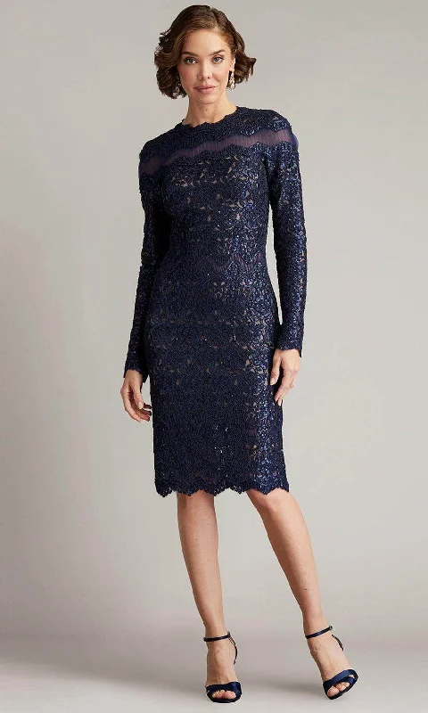 Easy Chic Wear Tadashi Shoji CFC24349M - Long Sleeve Sequin Cocktail Dress