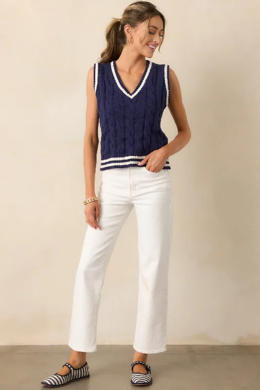 Relaxed Chic Hard At Work White Straight Leg Jeans