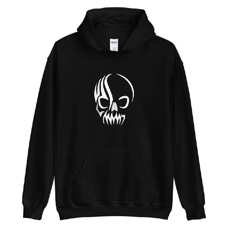Comfy Pants Tribal Skull Hoodie - White Skull Image - up to 5XL