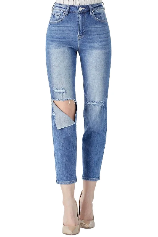 Effortless Outfits Relaxed Fit High Waist Jean In Blue