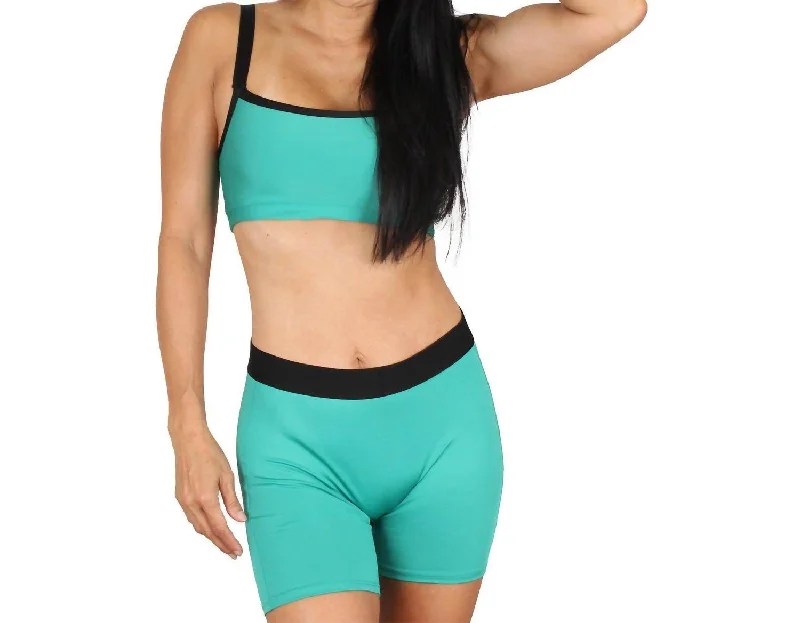 Comfortable Lounge Wear Light Support Sports Bra In Jade