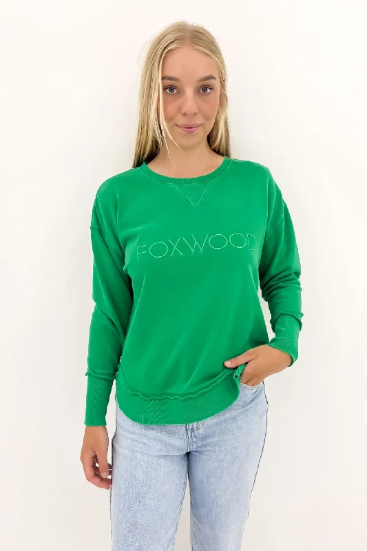 Easy Chic Simplified Crew Bright Green