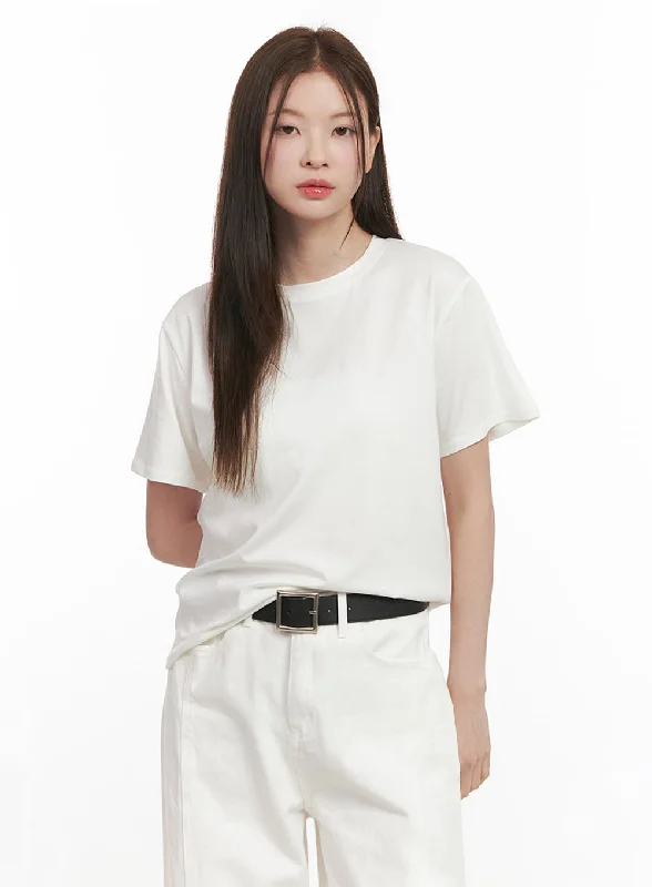 Relaxed Weekend Wear Essential Comfort Cotton T-Shirt  IJ530