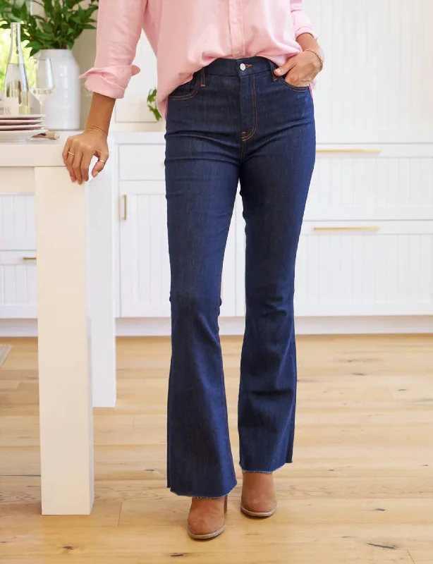 Simple Chic Flannigan Flare Jeans In 1979 Clear Rinse Wash