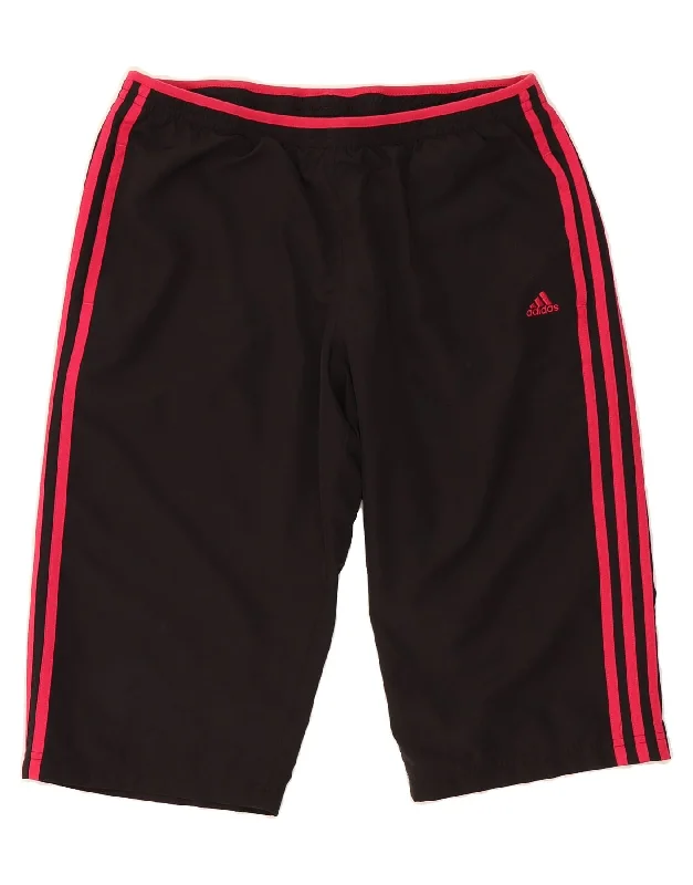 Comfortable Tops ADIDAS Womens Bermuda Sport Shorts UK 18 XL Black Polyester