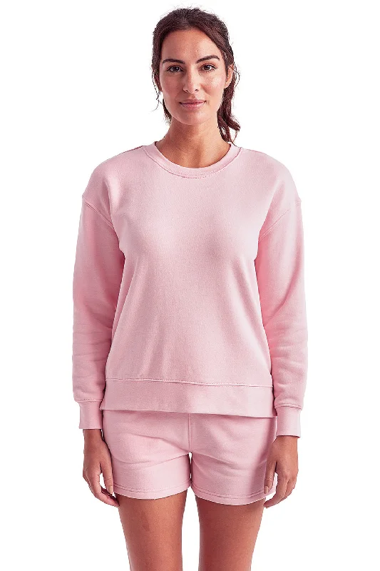 Comfortable Jackets TriDri Womens Billie Side Zip Crewneck Sweatshirt - Light Pink