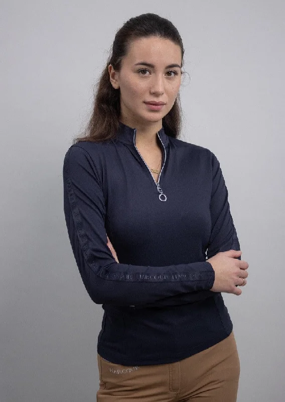 Relaxed Fashion Poris - Womens 1/4 Zip Long Sleeve Technical Shirt