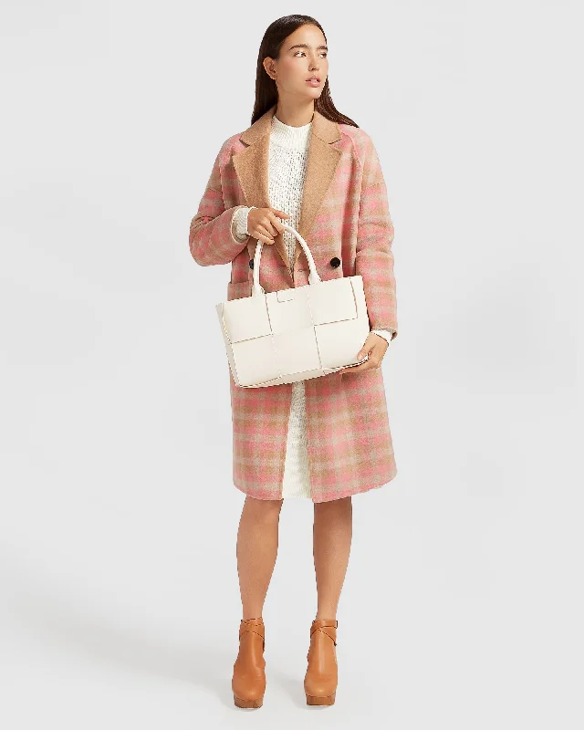 All-Day Outfits Publisher Double-Breasted Wool Blend Coat - Iced Vovo Check