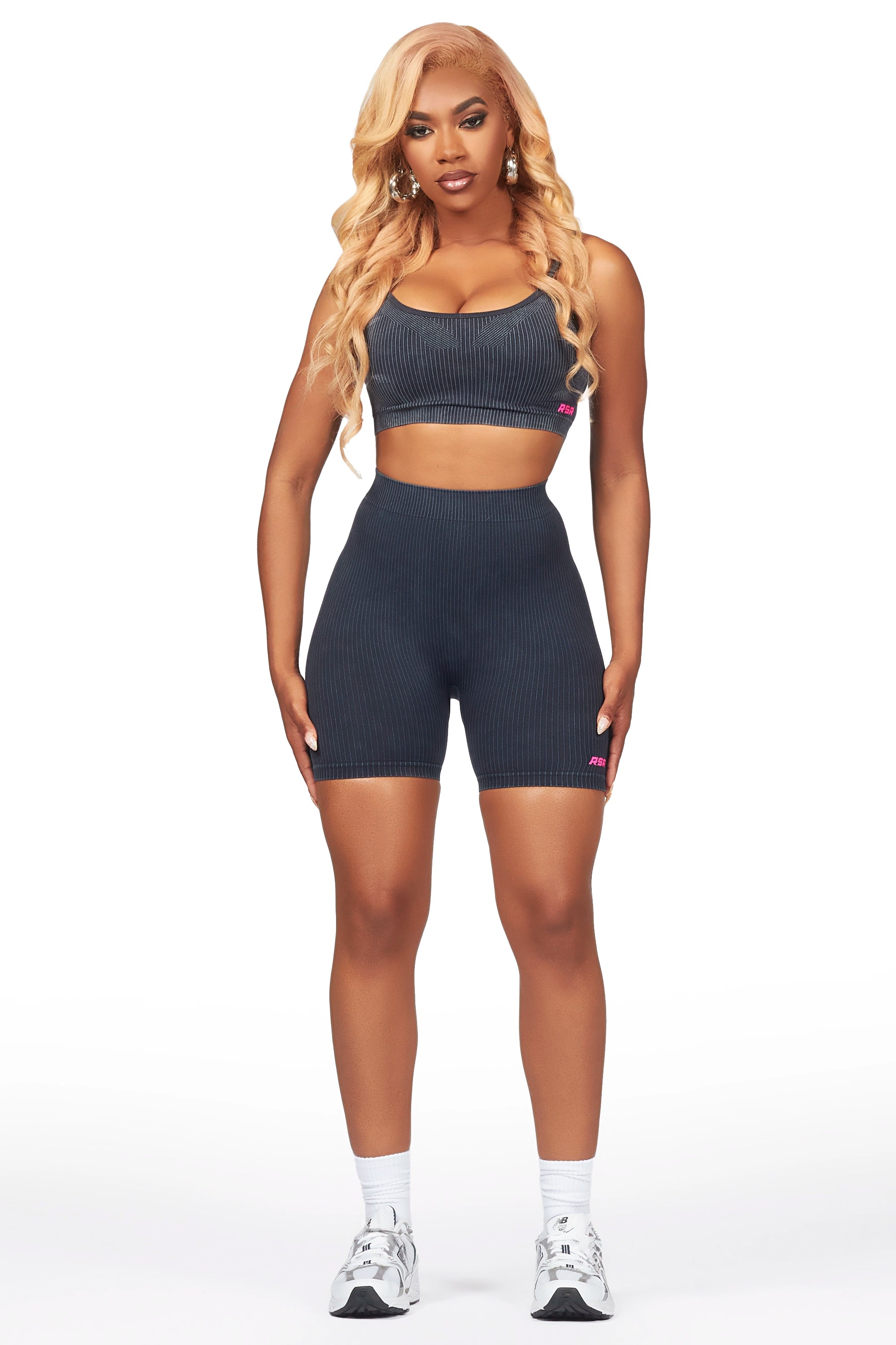 Warm Wear Sharifa Black Active Short Set